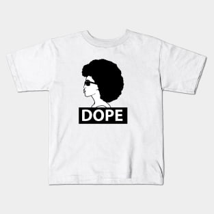 Dope Black Woman Afro Queen Kids T-Shirt